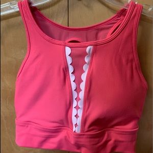 Pink Scallop Calia Sports Bra
